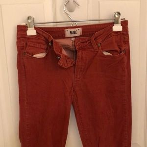 Paige size 28 red denim